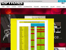 Tablet Screenshot of danceoptions.com